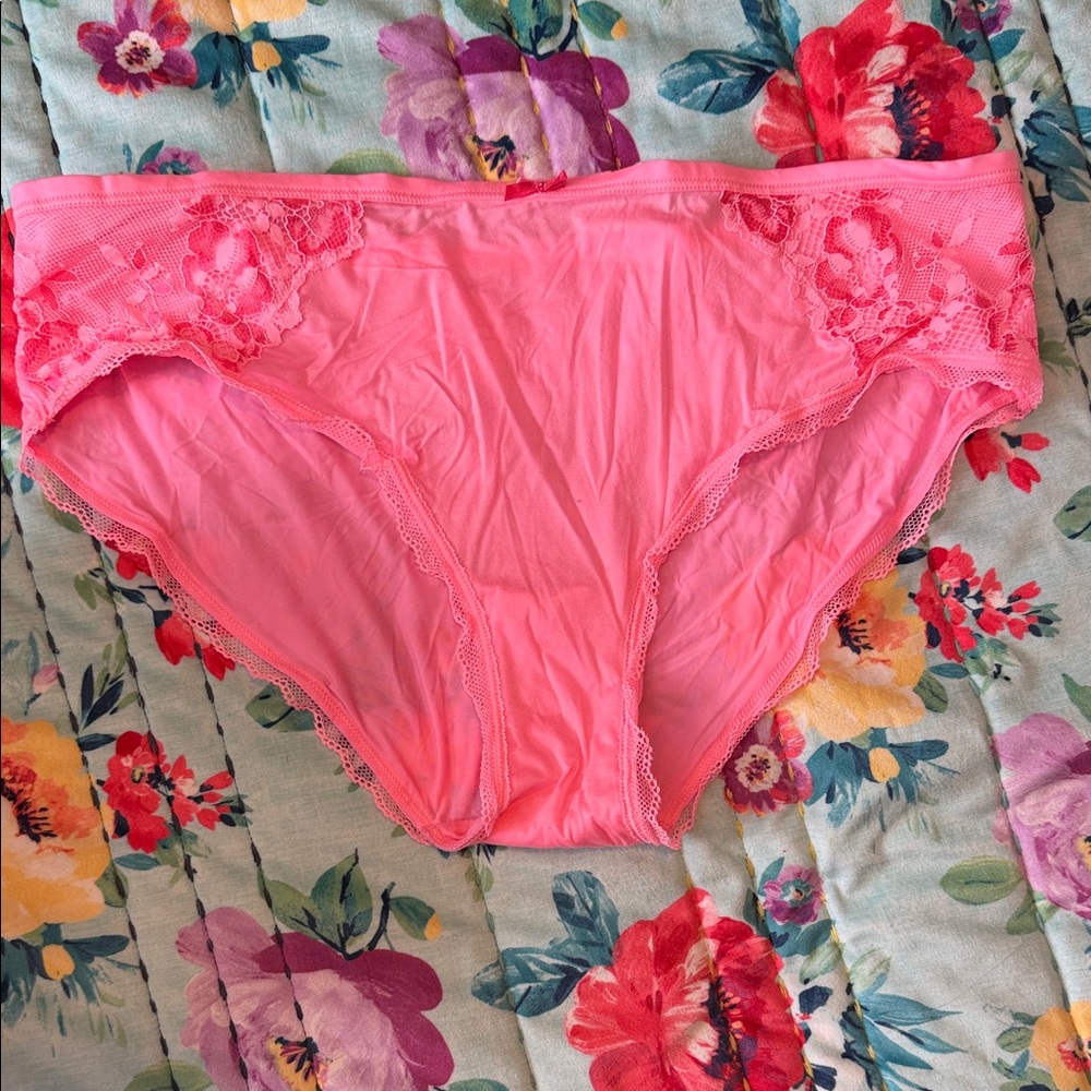 Victoria's Secret Bright Pink Lace Panties